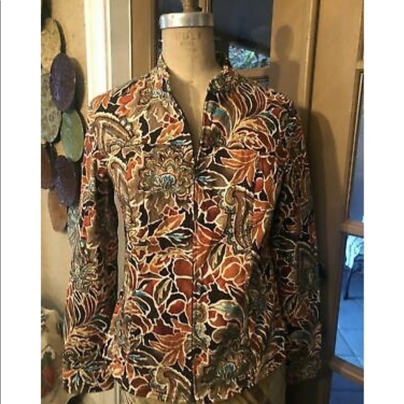 Peck & Peck Weekend Moto Zip Jacket Size 6 - Picture 2 of 5